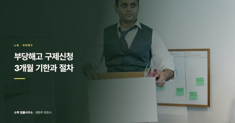 부당해고 구제신청, 3개월 기한과 절차